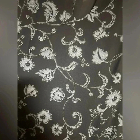 NEW with tags Liz Claiborne Long Sleeve Navy Blue Floral Dress Women’s Size 16 - Picture 9 of 11